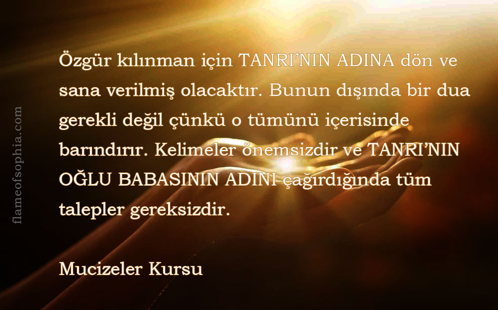 TANRI'NIN adının Kutsallığı